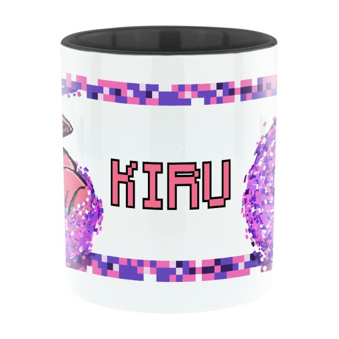 KIRU Pink Blossom Bi-Color Tasse schwarz
