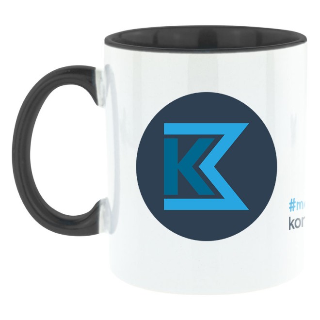 #mehrZeitFürMusik Bi-Color Tasse schwarz