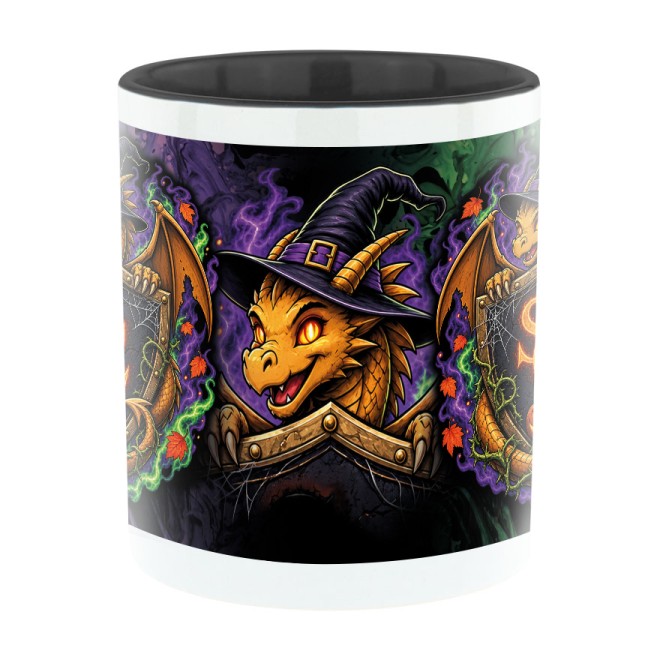 Schnitzelclone Halloween Bi-Color Tasse schwarz