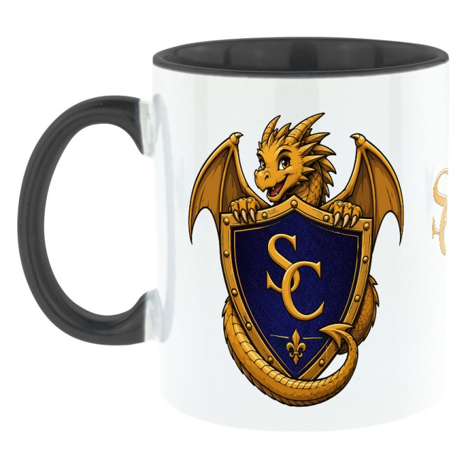 Schnitzelclone Bi-Color Tasse schwarz