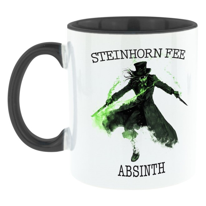 STEINHORN Absinth Monster Bi-Color Tasse schwarz