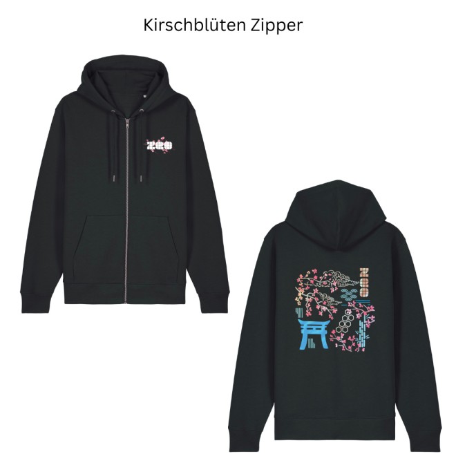 Kirschblüten Zipp Hoodie