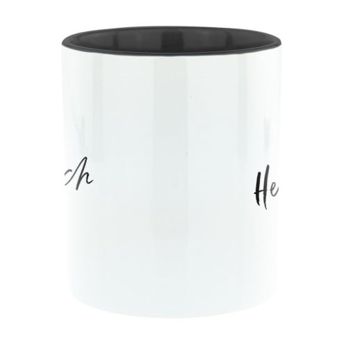 HERZENSMENSCH Bi-Color Tasse schwarz