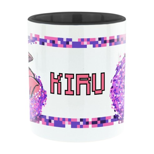 KIRU Pink Blossom Bi-Color Tasse schwarz