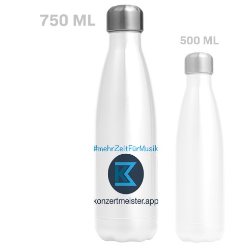 #mehrZeitFürMusik Edelstahl Trinkflasche 750ml