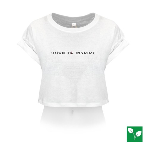 Syannah BORN TO INSPIRE Organic Crop T-Shirt women