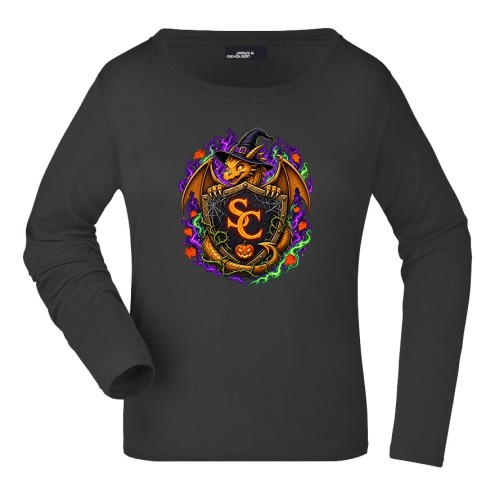 Schnitzelclone Halloween Baumwoll Langarm Shirt women