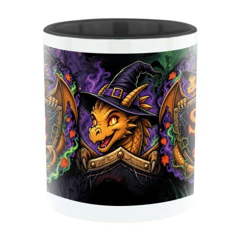 Schnitzelclone Halloween Bi-Color Tasse schwarz