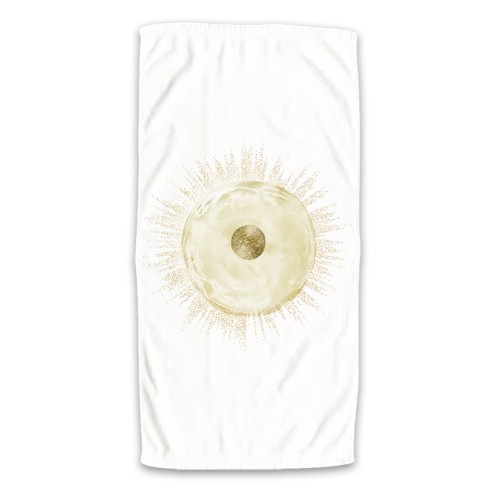 Zellsymbol Sonnenkraft Microfaser Badetuch