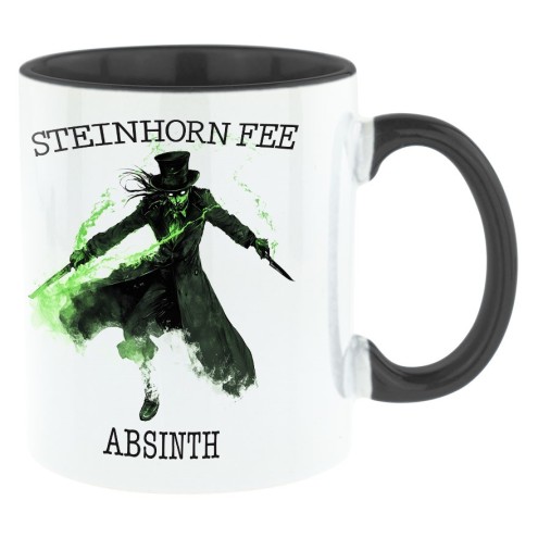 STEINHORN Absinth Monster Bi-Color Tasse schwarz