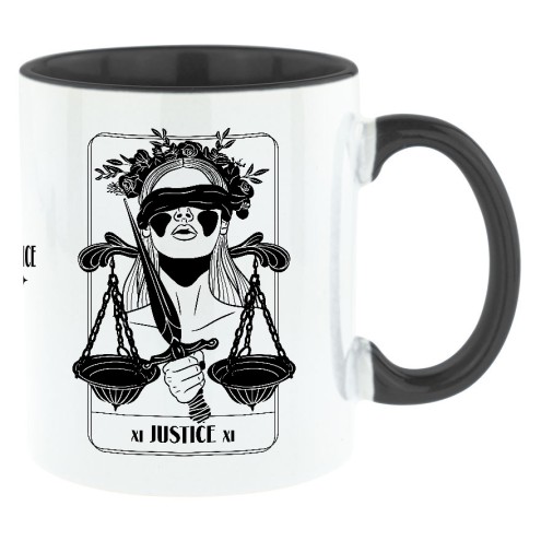 Tarot Justice Bi-Color Tasse schwarz