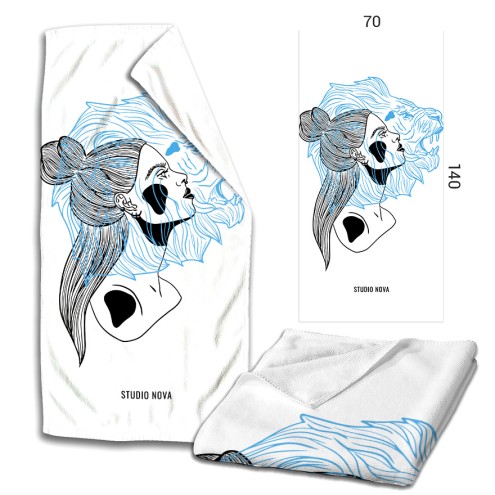 Leo girl Microfaser Badetuch