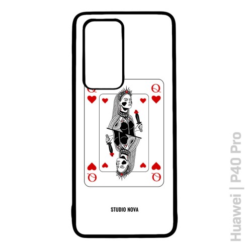 Queen of hearts Handyhülle schwarz