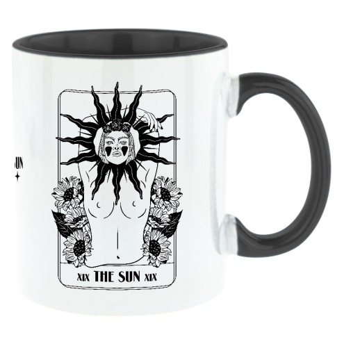 Tarot the Sun Bi-Color Tasse schwarz