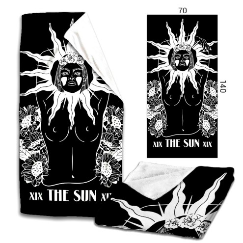 Tarot the Sun Microfaser Badetuch